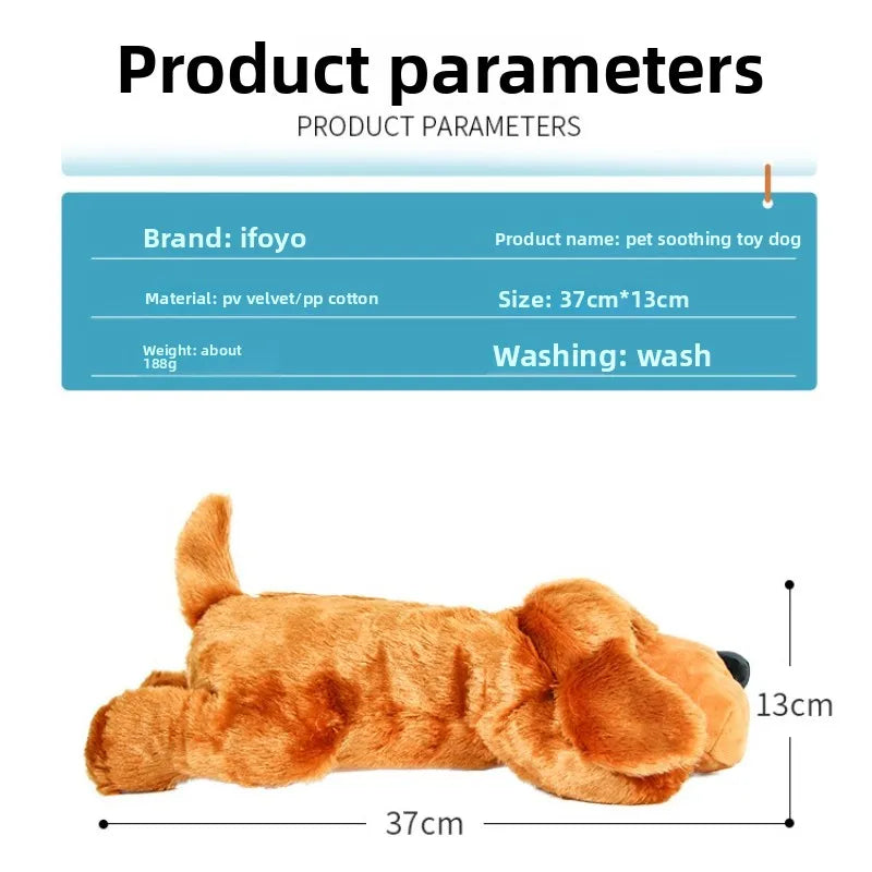 New Pet Soothing Toy Dog Anxiety Companionship Sleep Simulated Heartbeat Plush Toys Pet Dog Products