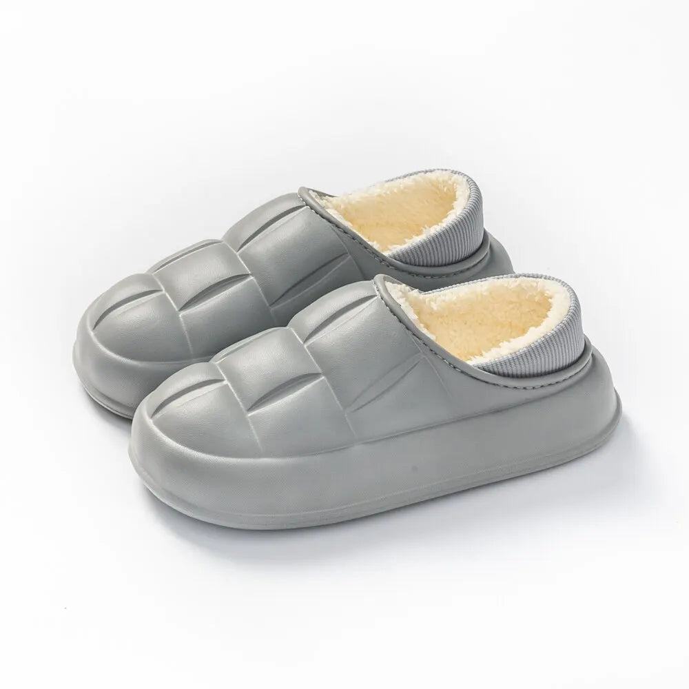 Winter Home Cotton Shoes Women's Thickened, Anti Slip, Waterproof, Snow Proof, Warm External Wear Cotton Slippers For MenMTX2244