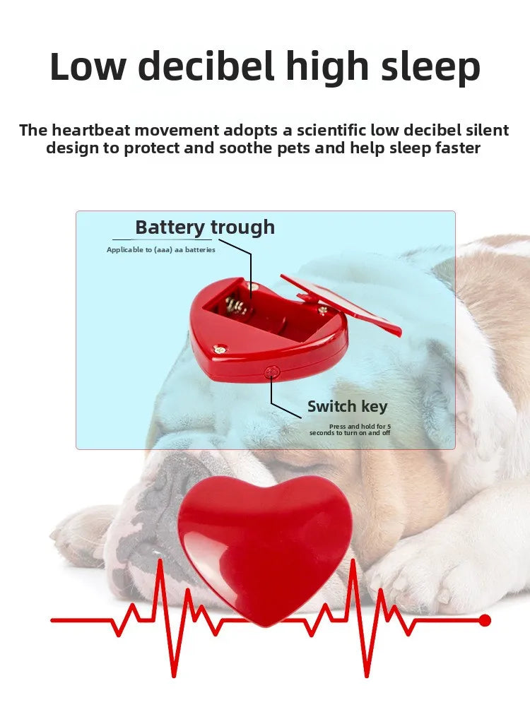 New Pet Soothing Toy Dog Anxiety Companionship Sleep Simulated Heartbeat Plush Toys Pet Dog Products