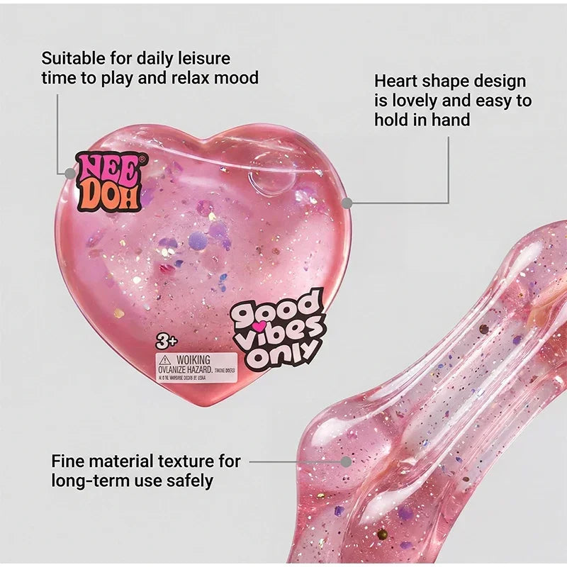 New hot selling style heart shaped pressure reliever Super soft soft clay gel has an exciting feeling and relieves anxiety