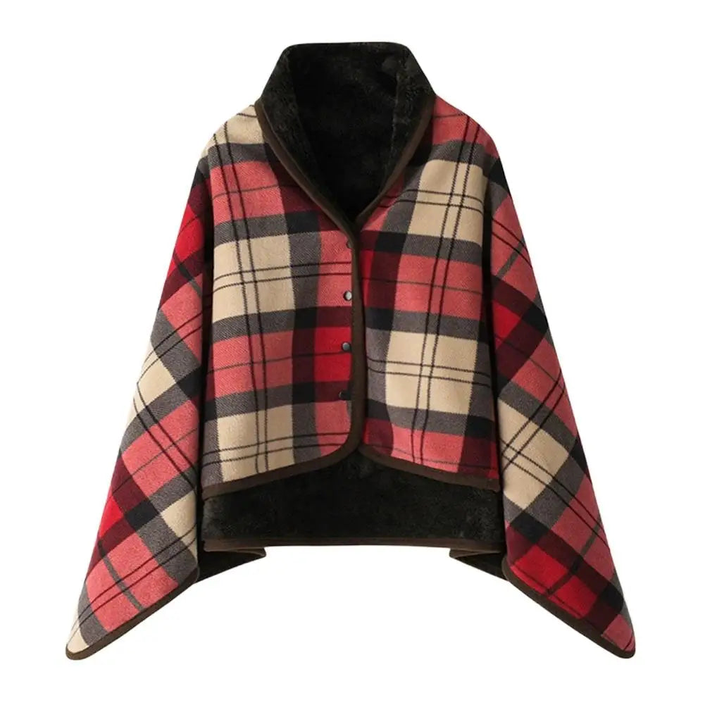 Wearable Plaid Fleece Blanket With Button Winte Warm Throws On Sofa Bed Travel Thicken Bedroom Office Air Conditioning Blanket ﻿