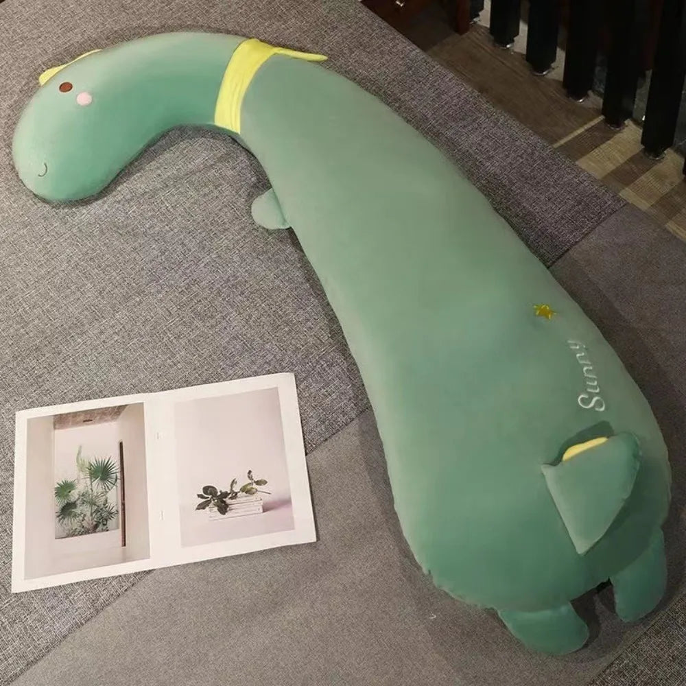 Cute Long Body Pillow Plush Animal Hugging Pillow for Side Sleeping Cuddly Gift for Girlfriend Best Friend Birthday Gift