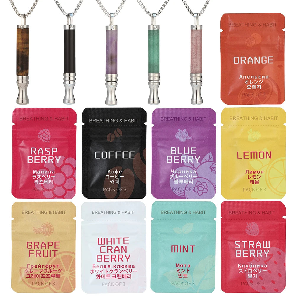Anxiety Breathing Necklace Breath Quitgo Breathing Necklace Stress Anxiety Relief Chain for Adults