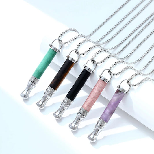 Anxiety Breathing Necklace Breath Quitgo Breathing Necklace Stress Anxiety Relief Chain for Adults