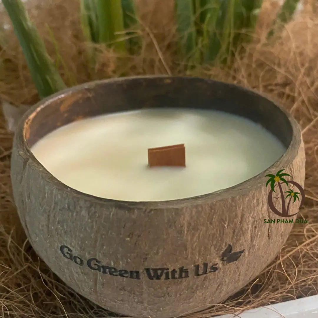 Jasmine Soya Coconut Candle 200g Handmade Aromatherapy Eco-Friendly Home Decor-COCO-ECO Vietnam Christmas
