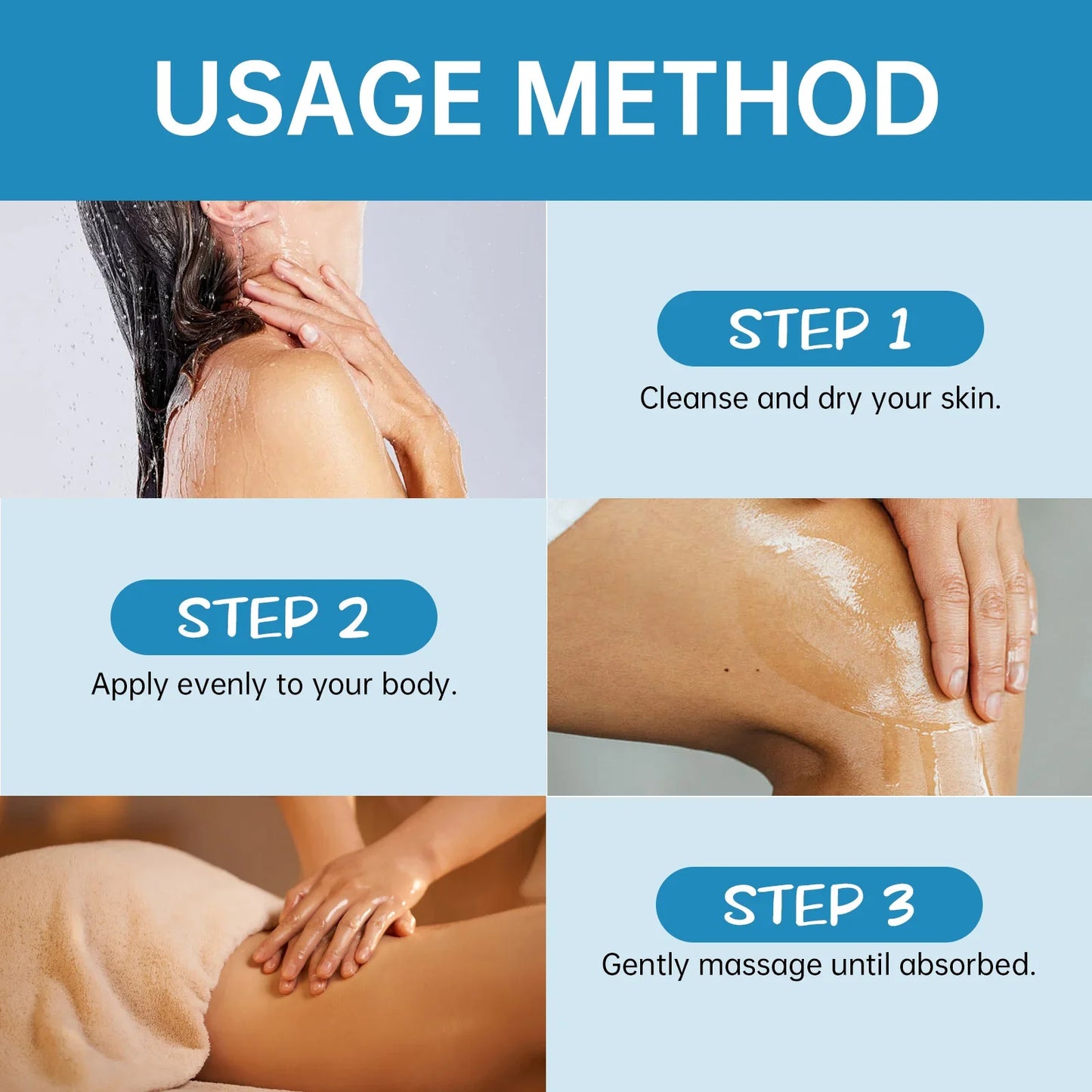 Stress Relief Body Oil with Vanilla - Deeply Moisturizes & Soothes Muscles, Herbal Formula for Relaxing Bath & Massage.