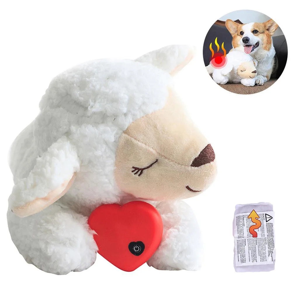 Heartbeat Dog Anxiety Relief Plush Toy Pet Comfortable Behavioral Training Play Aid Tool Soft Plush Sleeping Buddy For Small Dog