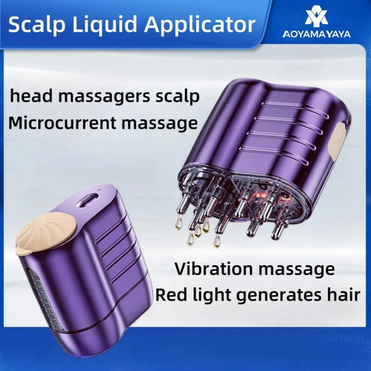 hair oil applicator hair scalp massager hair scalp massager relaxation Red light generates hair