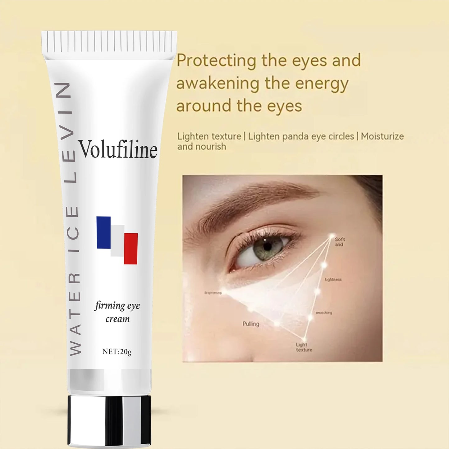 Volufiline Eye Cream with Hyaluronic Acid & Retinol - Moisturizing, Anti-Aging Formula for Elastic, Smooth Skin Around Eyes