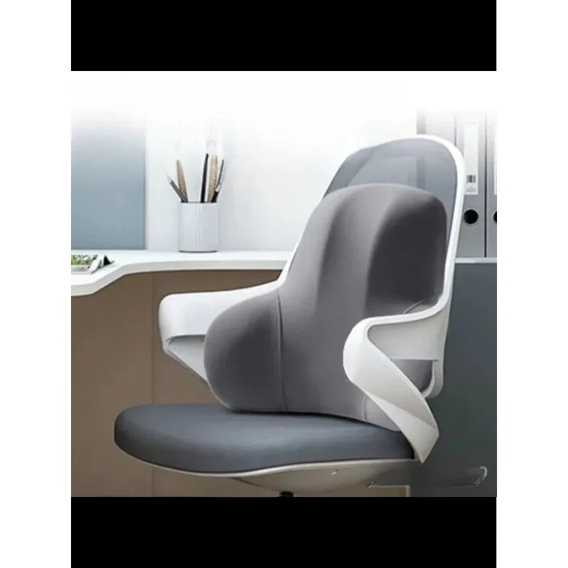 Two-In-One Memory Slow Rebound Lumbar Support Cushion for Lower Back Pain Relief Scientifically Designed Arc Shape