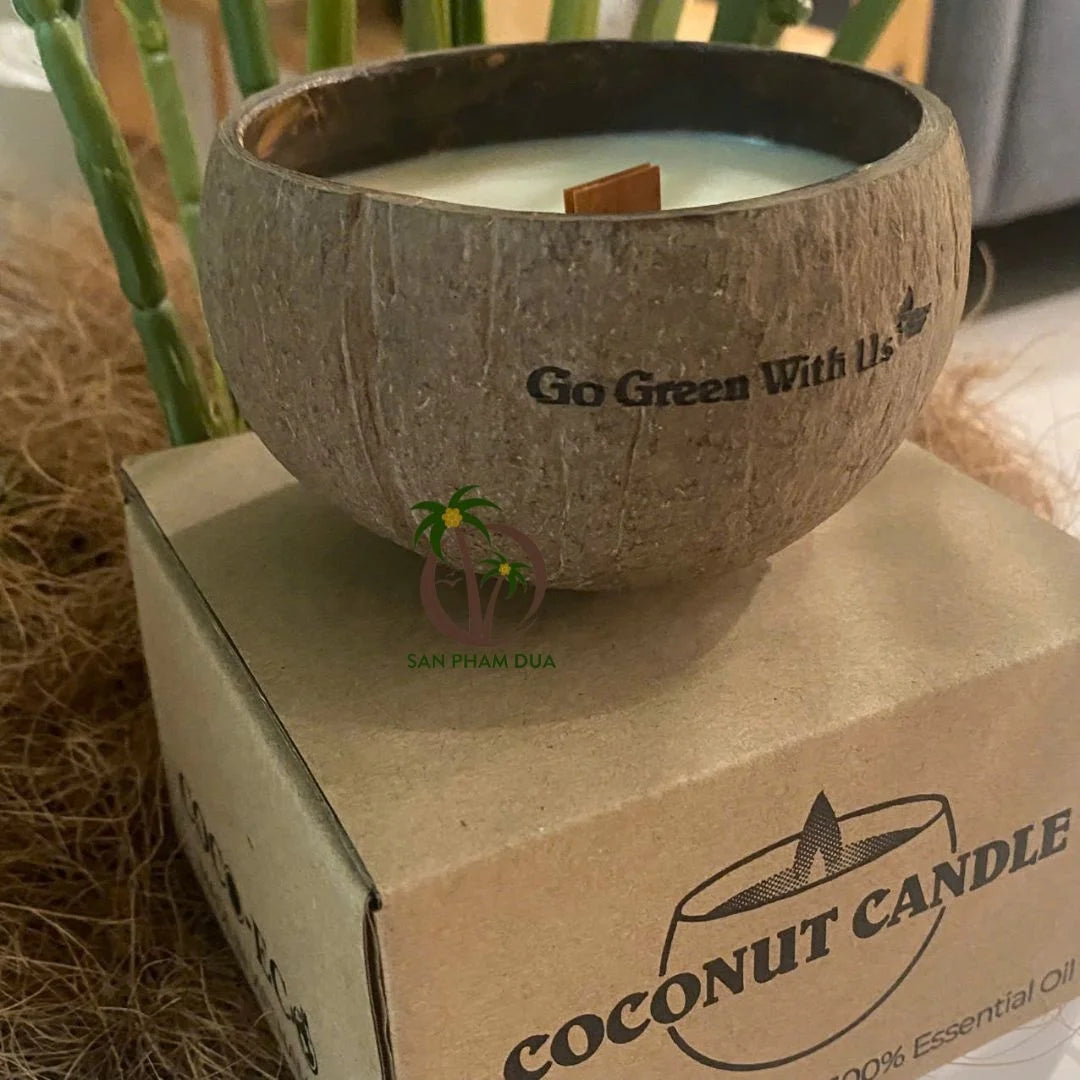 Jasmine Soya Coconut Candle 200g Handmade Aromatherapy Eco-Friendly Home Decor-COCO-ECO Vietnam Christmas