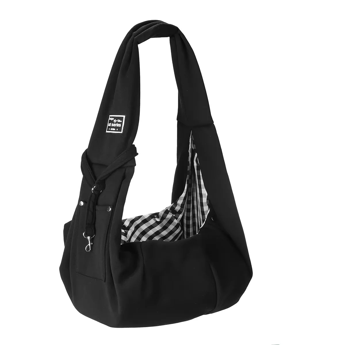 Pet Crossbody Shoulder Bag Outdoor Travel Cat Puppy Sling Carrier Bag with Storage Pocket Portable Pets Backpacks Safety Harness