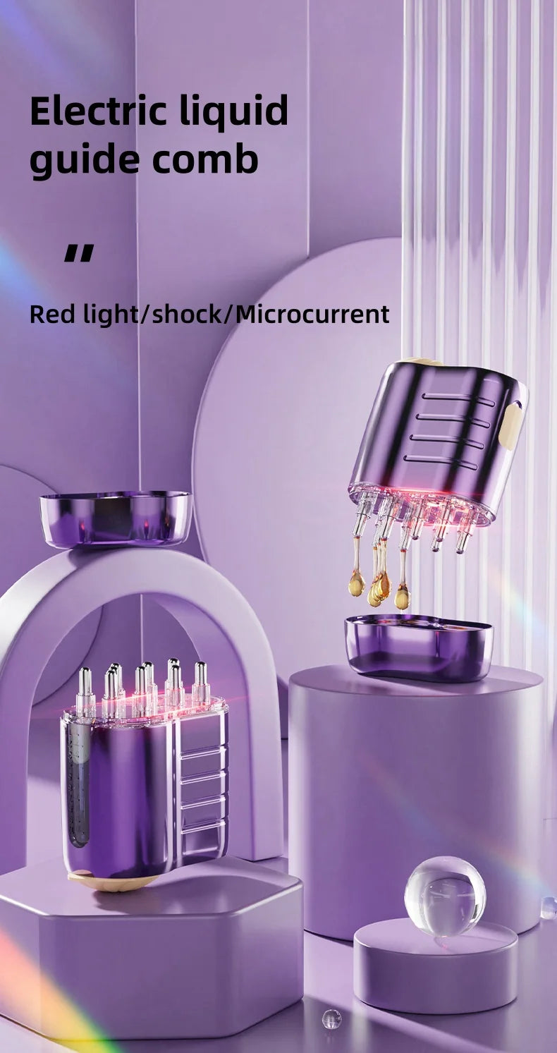 hair oil applicator hair scalp massager hair scalp massager relaxation Red light generates hair