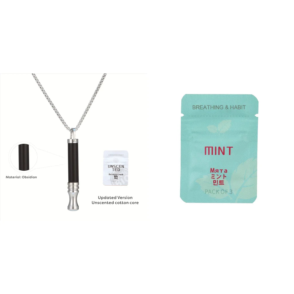 Anxiety Breathing Necklace Breath Quitgo Breathing Necklace Stress Anxiety Relief Chain for Adults