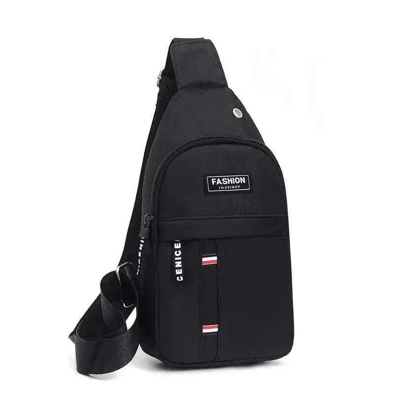 Men's fashionable, convenient, casual, waterproof, adjustable shoulder strap, large capacity waist bag suitable for outdoor acti