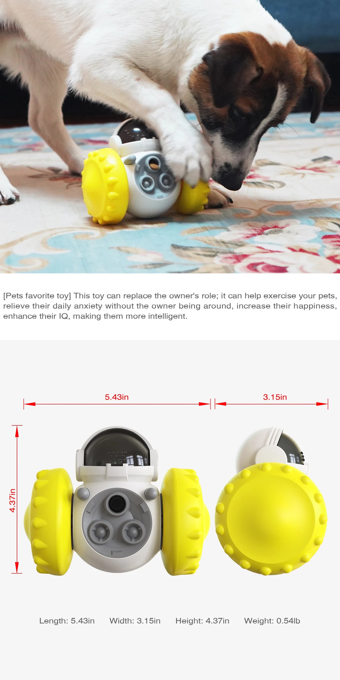Pet Balance Car Slow Feeder Toy Interactive Treat Dispenser for Dogs Cats Anti-overturn Gravity Move Puzzle Toy Relieve Anxiety