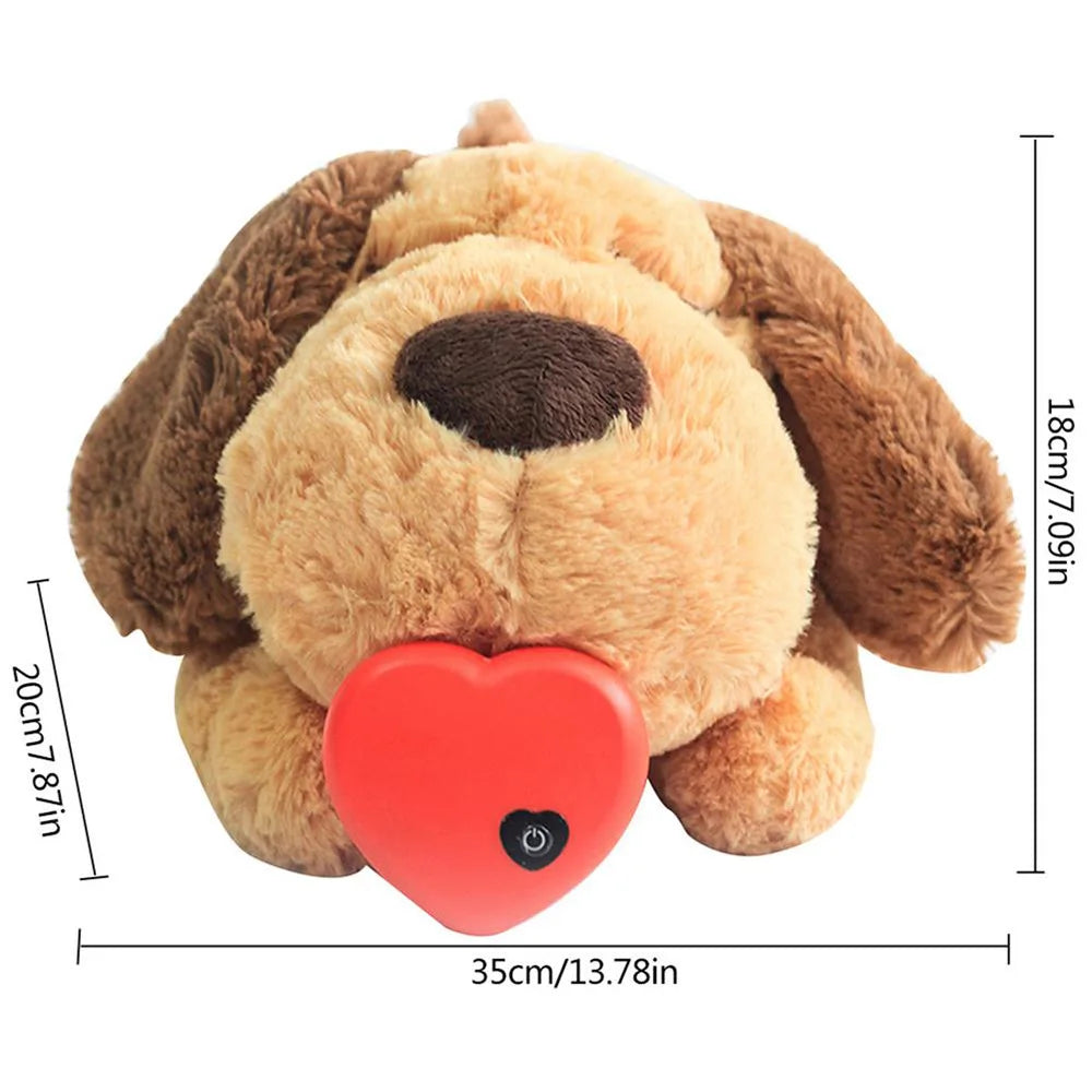 Heartbeat Dog Anxiety Relief Plush Toy Pet Comfortable Behavioral Training Play Aid Tool Soft Plush Sleeping Buddy For Small Dog