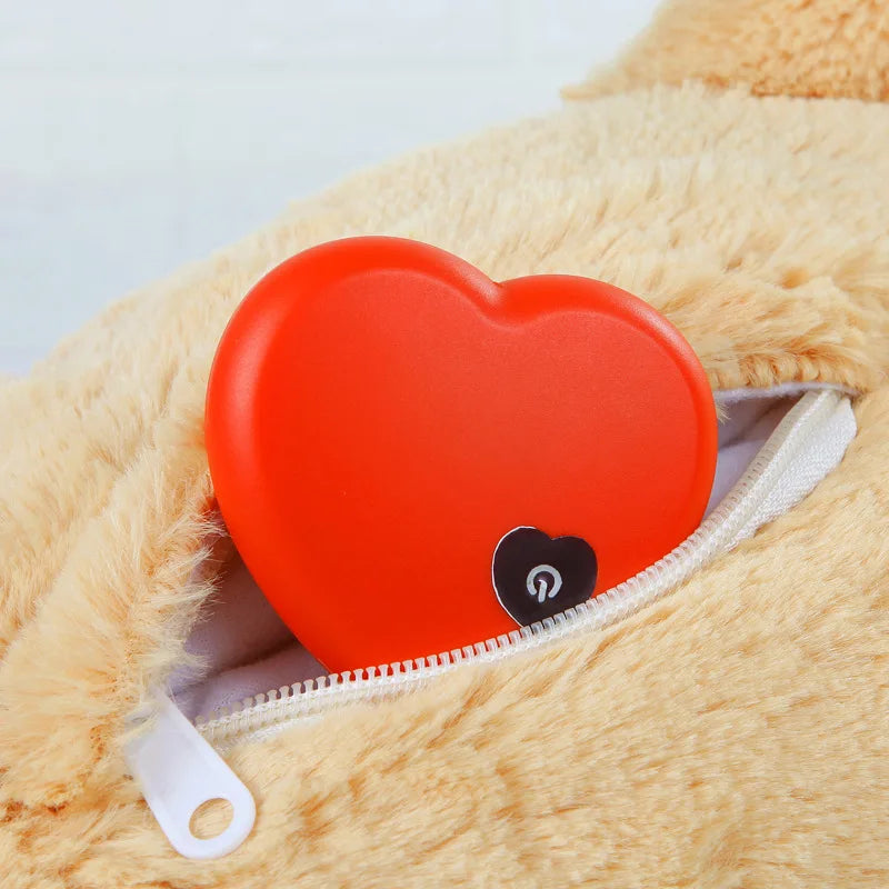 Heartbeat Dog Anxiety Relief Plush Toy Pet Comfortable Behavioral Training Play Aid Tool Soft Plush Sleeping Buddy For Small Dog