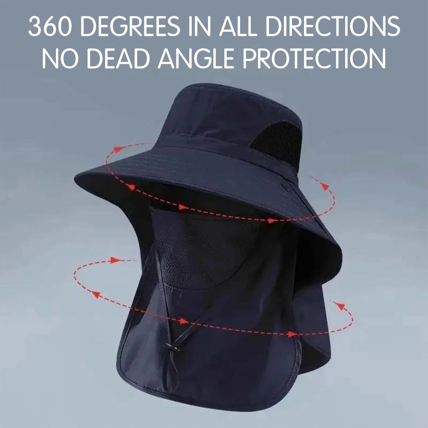 Sun Fishing Hat Women's Bucket Hat with Neck Cover Breathable Wide Brim Summer UV Protection Hat for Outdoor Travel Holiday
