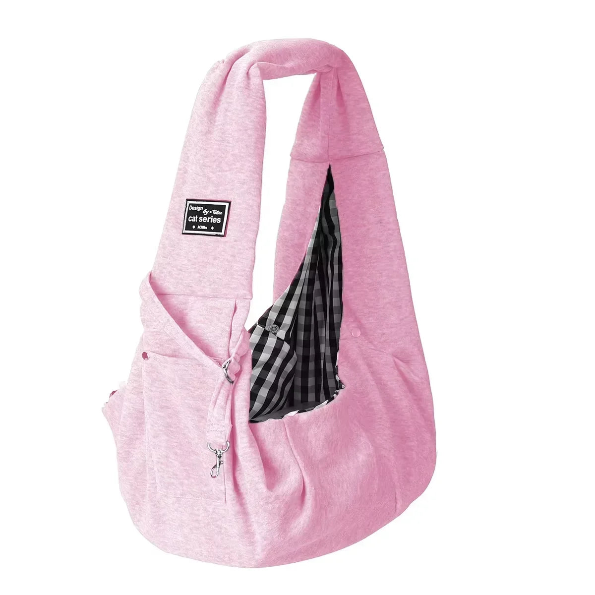 Pet Crossbody Shoulder Bag Outdoor Travel Cat Puppy Sling Carrier Bag with Storage Pocket Portable Pets Backpacks Safety Harness