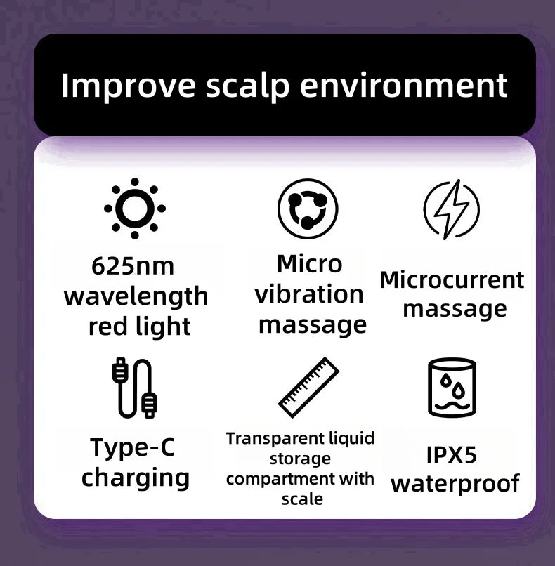 hair oil applicator hair scalp massager hair scalp massager relaxation Red light generates hair