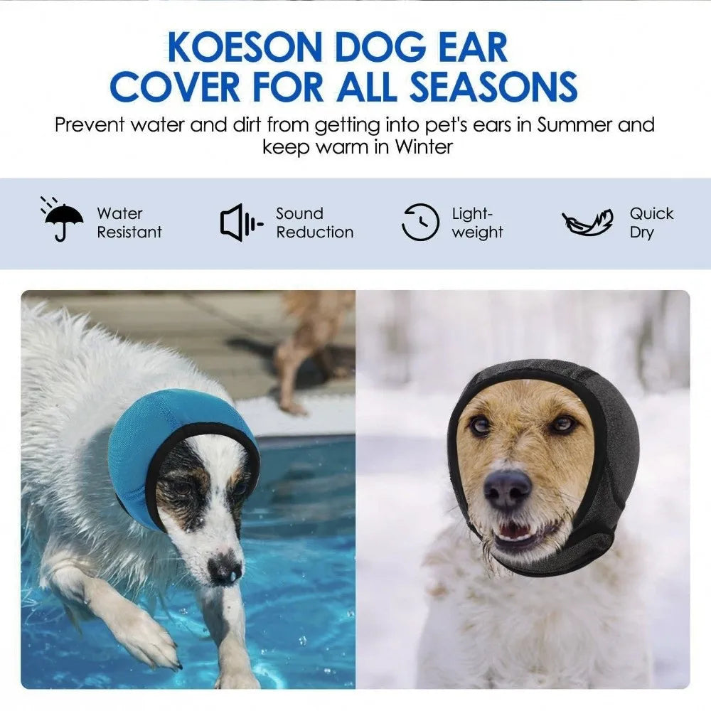 Noise Reduction Dog Ear Covers Hearing Protection Waterproof Dog Calming Earmuff Shock Proof Adjustable Pet Ear Muffs