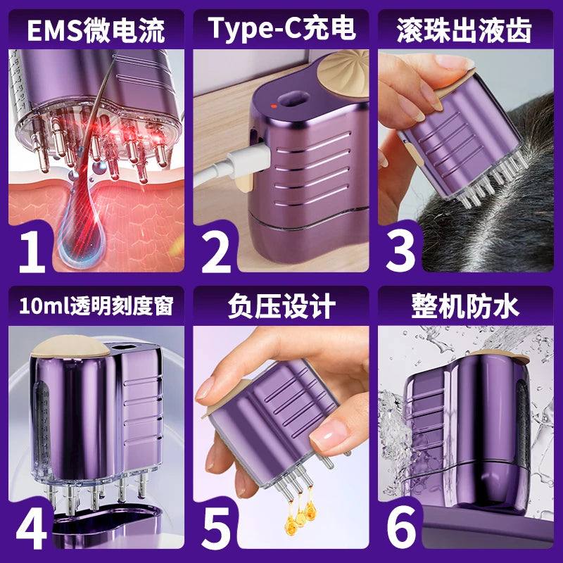 hair oil applicator hair scalp massager hair scalp massager relaxation Red light generates hair