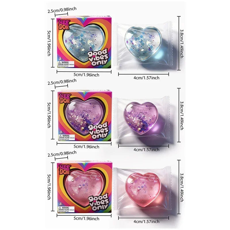 New hot selling style heart shaped pressure reliever Super soft soft clay gel has an exciting feeling and relieves anxiety