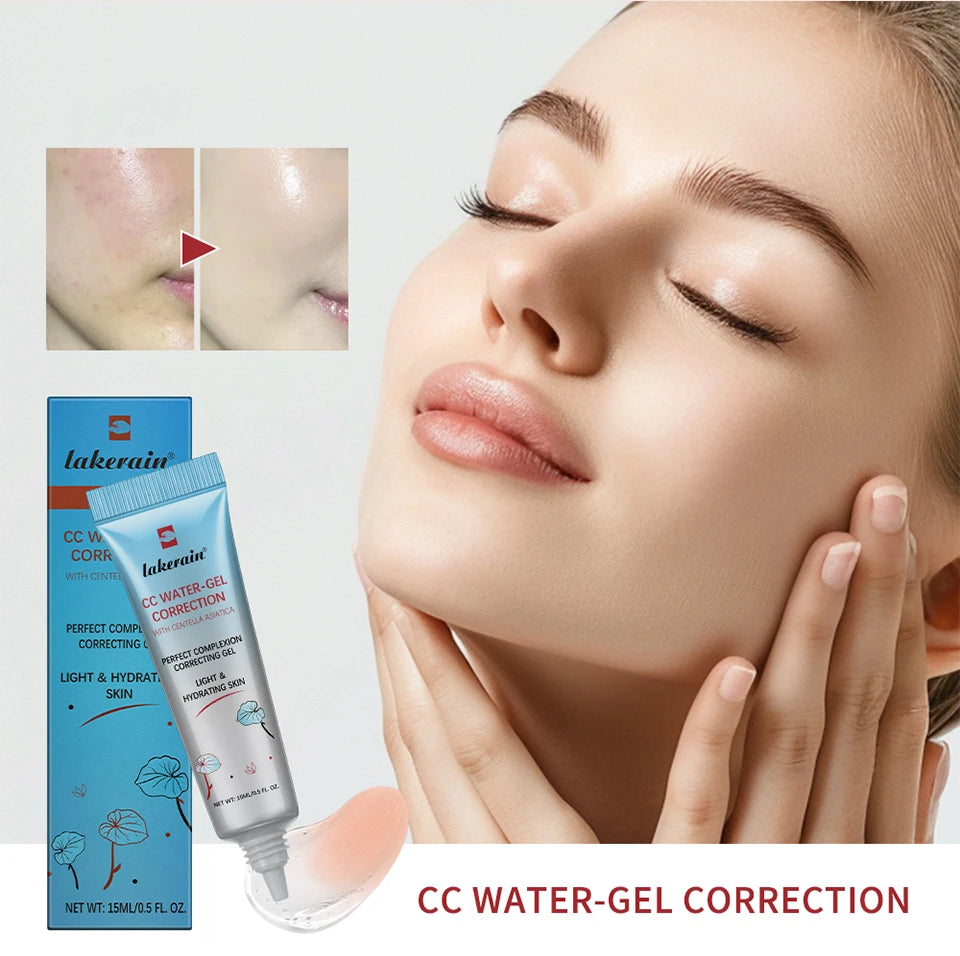 CC Red Correction Cream Liquid-Based Full Coverage Cream Waterproof Long-Lasting Correct Redness Foundation Korean Face Cosmetic