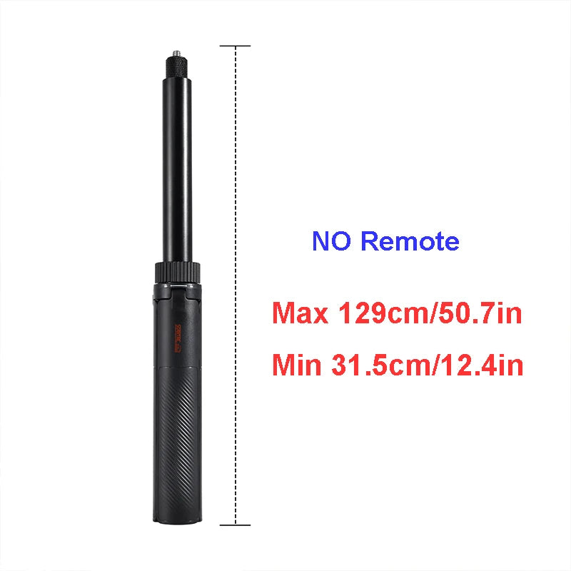 3-in-1 Bullet Time Selfie Stick Tripod for Insta360 X5 X4 Invisible Pole 75°/90° Rotatable with Wireless Remote for Vlog Travel