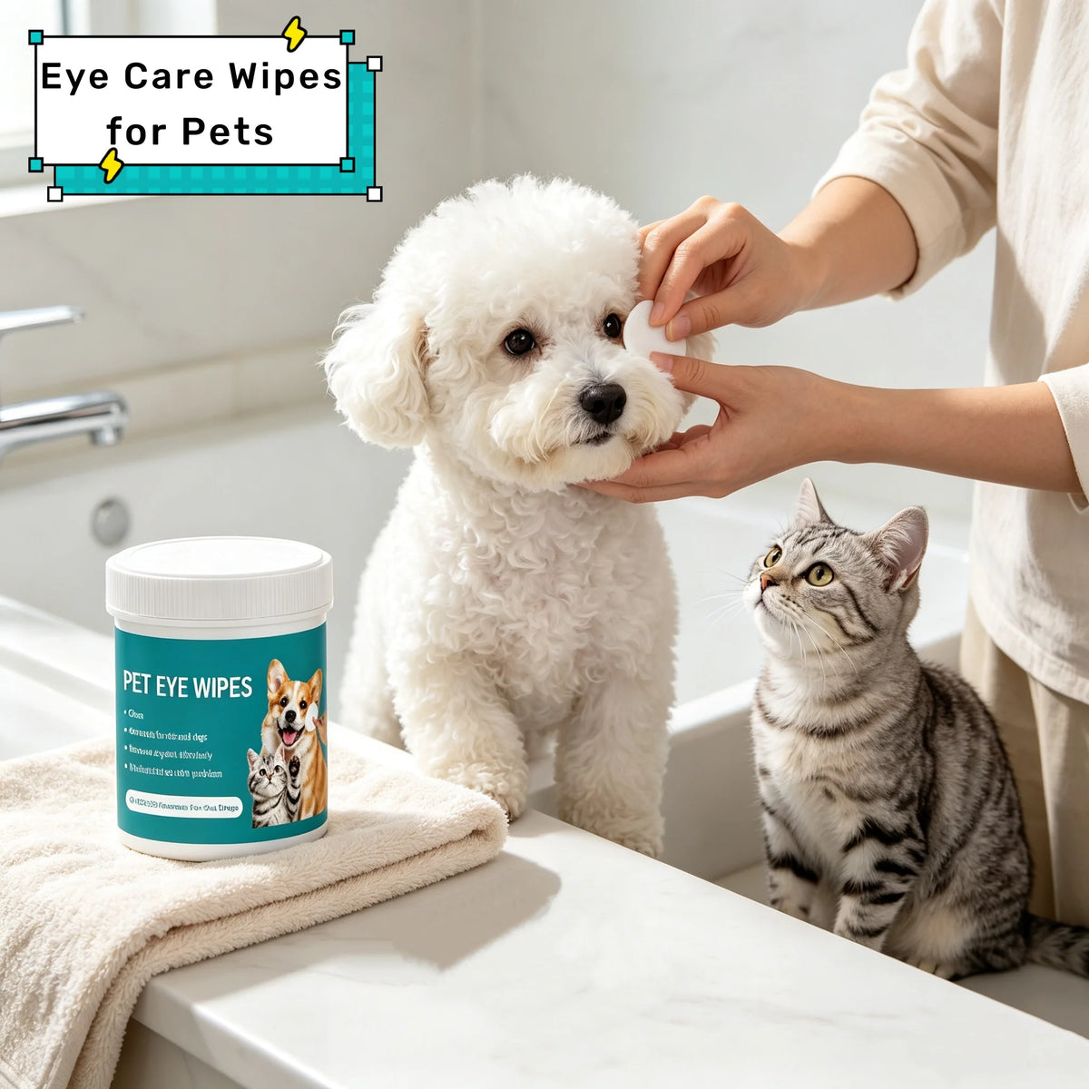 New Pet Eye Cleansing Wipes To Remove Tear Marks Cleaning Wet Tissues Dogs And Cats Removing Tear Marks Pet Cleaning Products