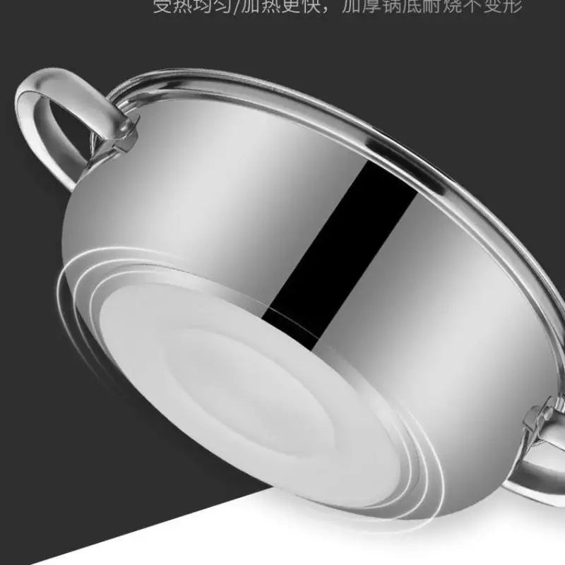 【SSummer10】Stainless Steel Single Double-Layer Steamer Basket - Thickened Pot Steaming Grid Rack for Home Cooking【SS】