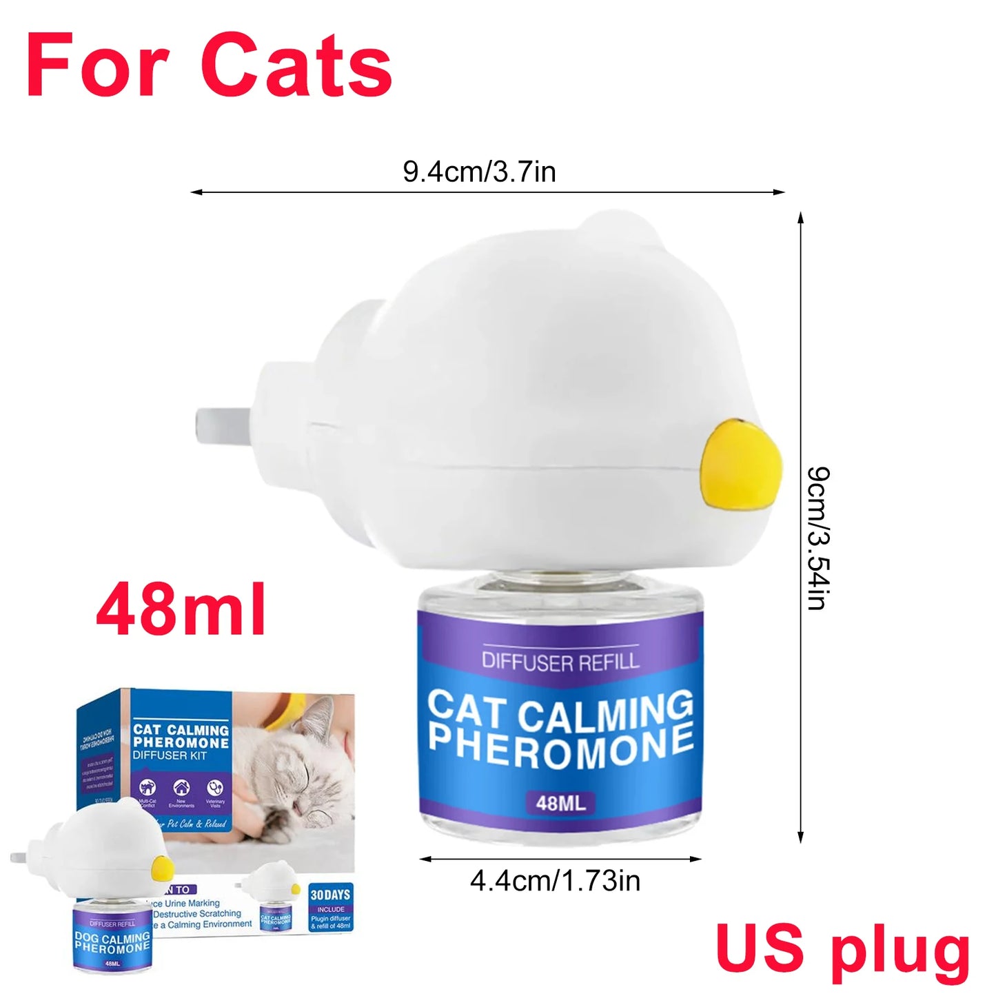 Pet Pheromone Diffuser To Calm Cats Calming Pheromone Diffuser For Calm Relaxing Home Indoor Cat Calming Aid Supplies US/EU/UK