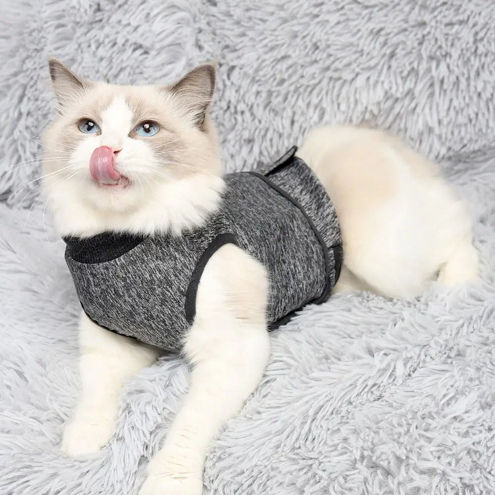 Adjustable Cat Calming Vest Soft Elastic Anti Anxiety Pet Coat Breathable Cat Recovery Clothes Cat Anxiety Jacket Prevent Fright