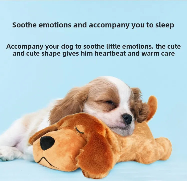 New Pet Soothing Toy Dog Anxiety Companionship Sleep Simulated Heartbeat Plush Toys Pet Dog Products
