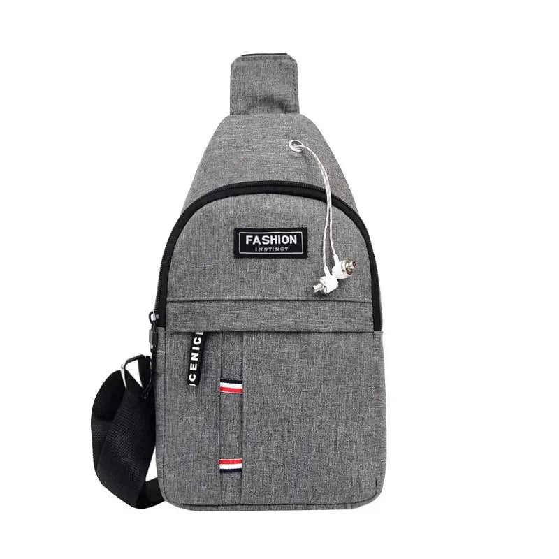 Men's fashionable, convenient, casual, waterproof, adjustable shoulder strap, large capacity waist bag suitable for outdoor acti