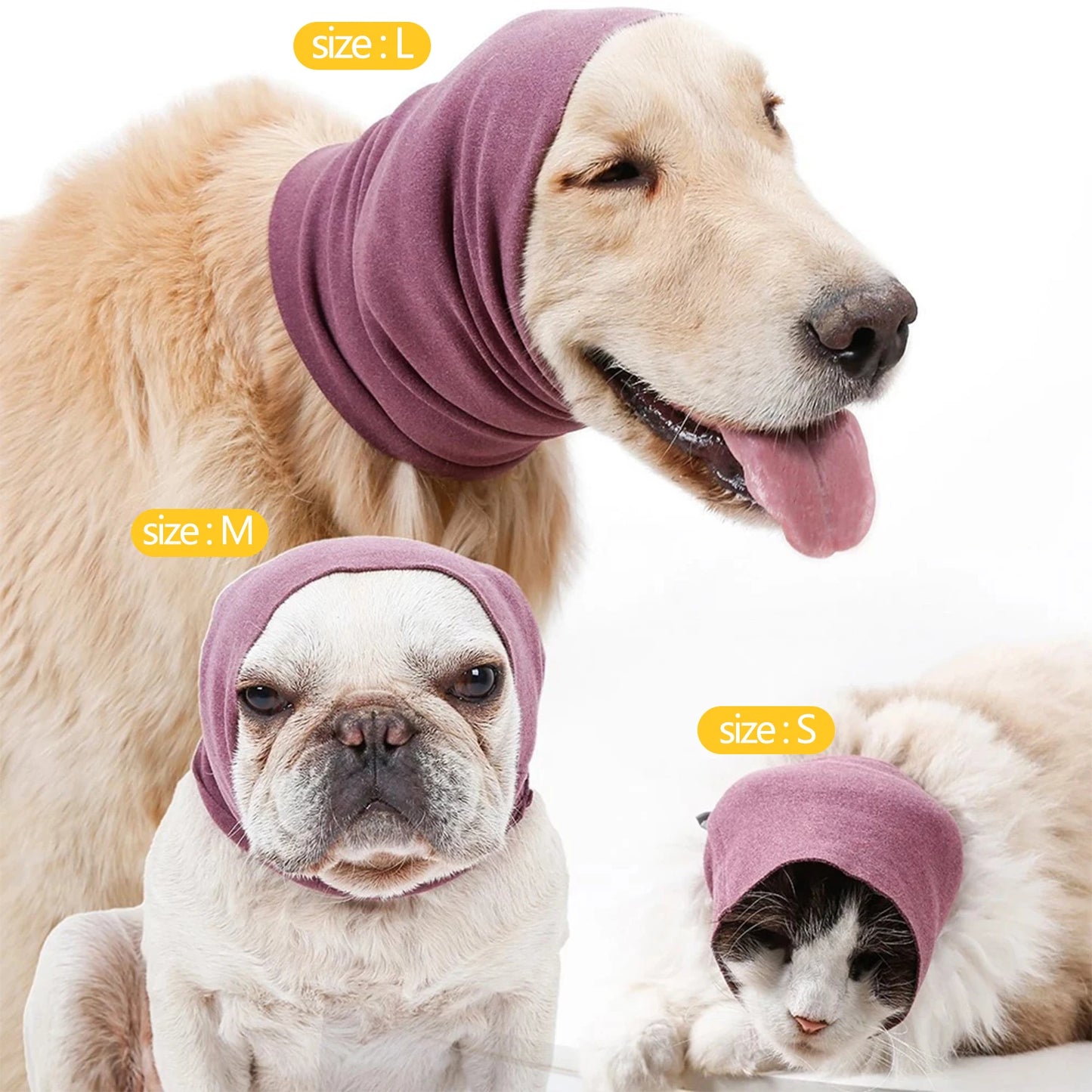 Pet earmuffs, relieve anxiety, comb hair bath, hairdryer, calm earmuffs, reduce noise, cat and dog ear protectors
