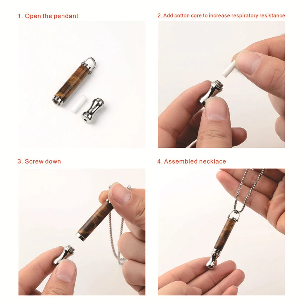 Anxiety Breathing Necklace Breath Quitgo Breathing Necklace Stress Anxiety Relief Chain for Adults