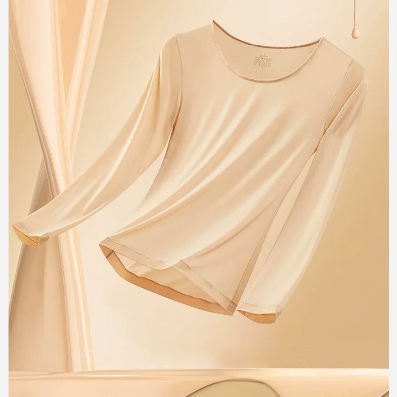 Ultra-Thin Heating Thermal Underwear Women Skin Care Skin Bottom Clothing Invisible Foundation Heattech Long Johns Set Winter