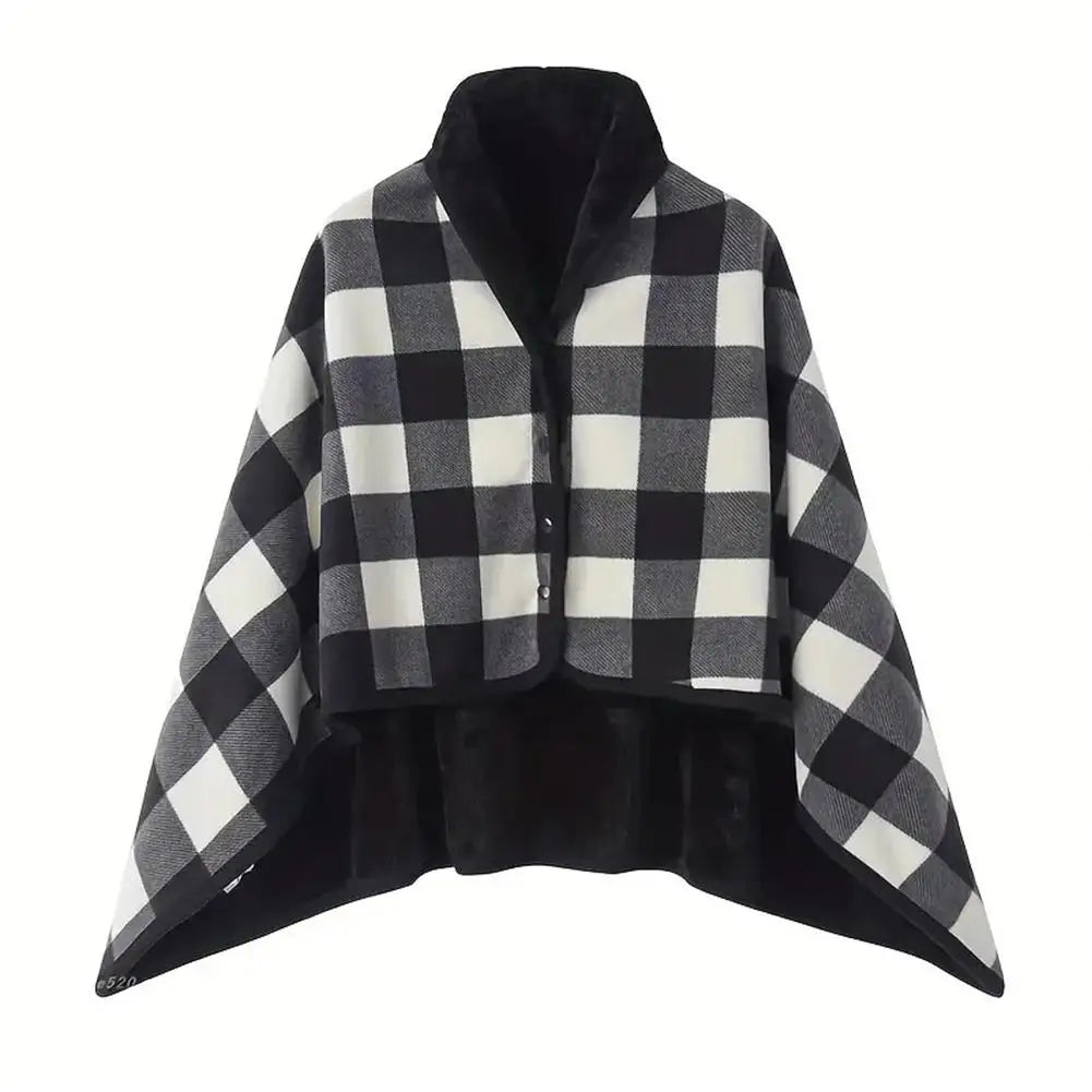 Wearable Plaid Fleece Blanket With Button Winte Warm Throws On Sofa Bed Travel Thicken Bedroom Office Air Conditioning Blanket ﻿