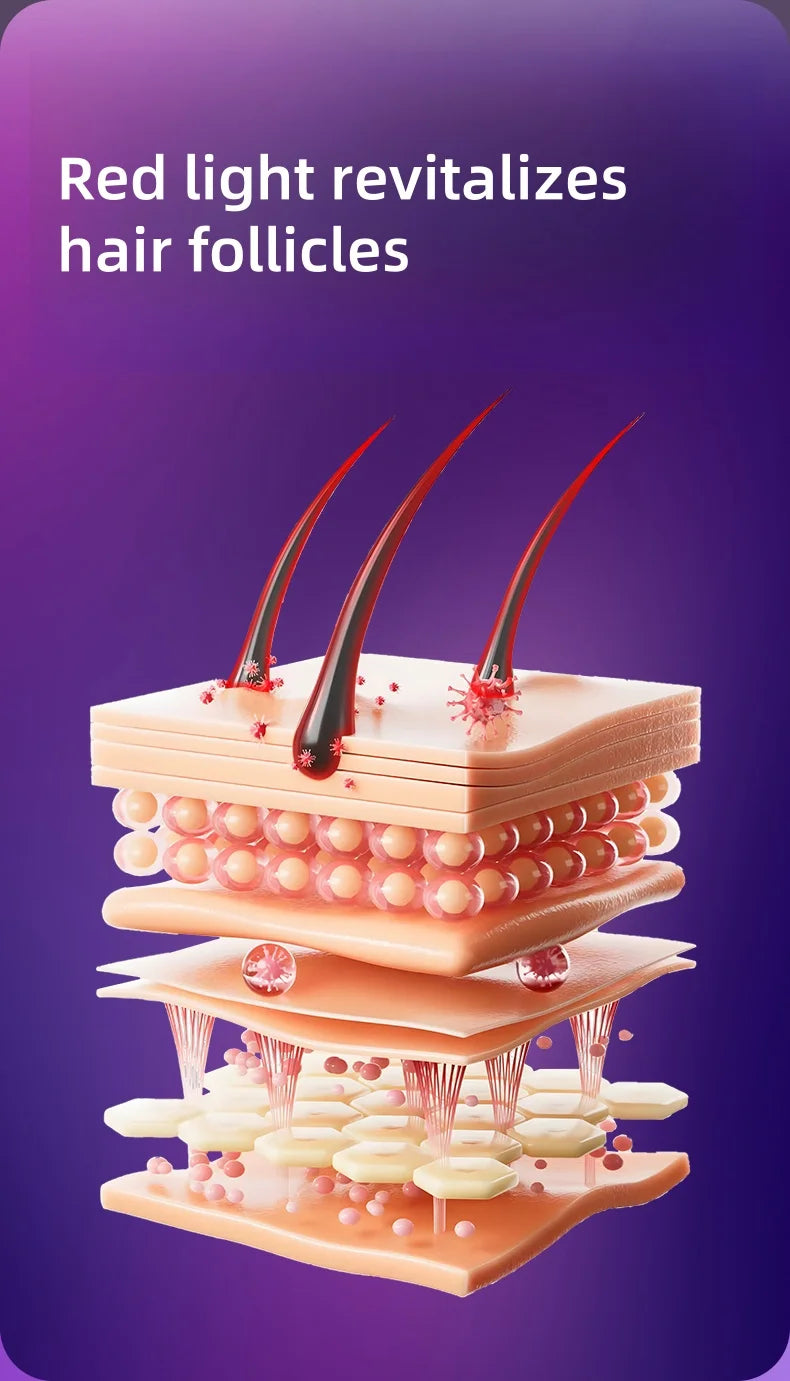 hair oil applicator hair scalp massager hair scalp massager relaxation Red light generates hair
