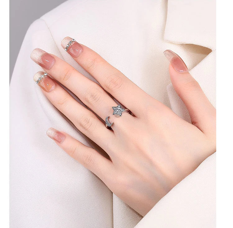 VENTFILLE 925 Sterling Silver Sunflower Diamond Zircon Rotatable Ring For Women Gift Relieve Stress Ring Jewelry Wholesale