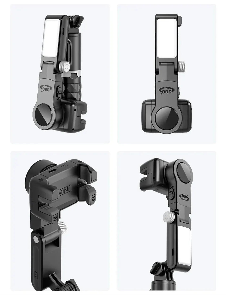 MEUYAG Selfie Stick Gimbal Stabilizer 360° rotation With Bluetooth Remote Intelligent AI Follow-Up Anti Shake Pan Tilt Tripod
