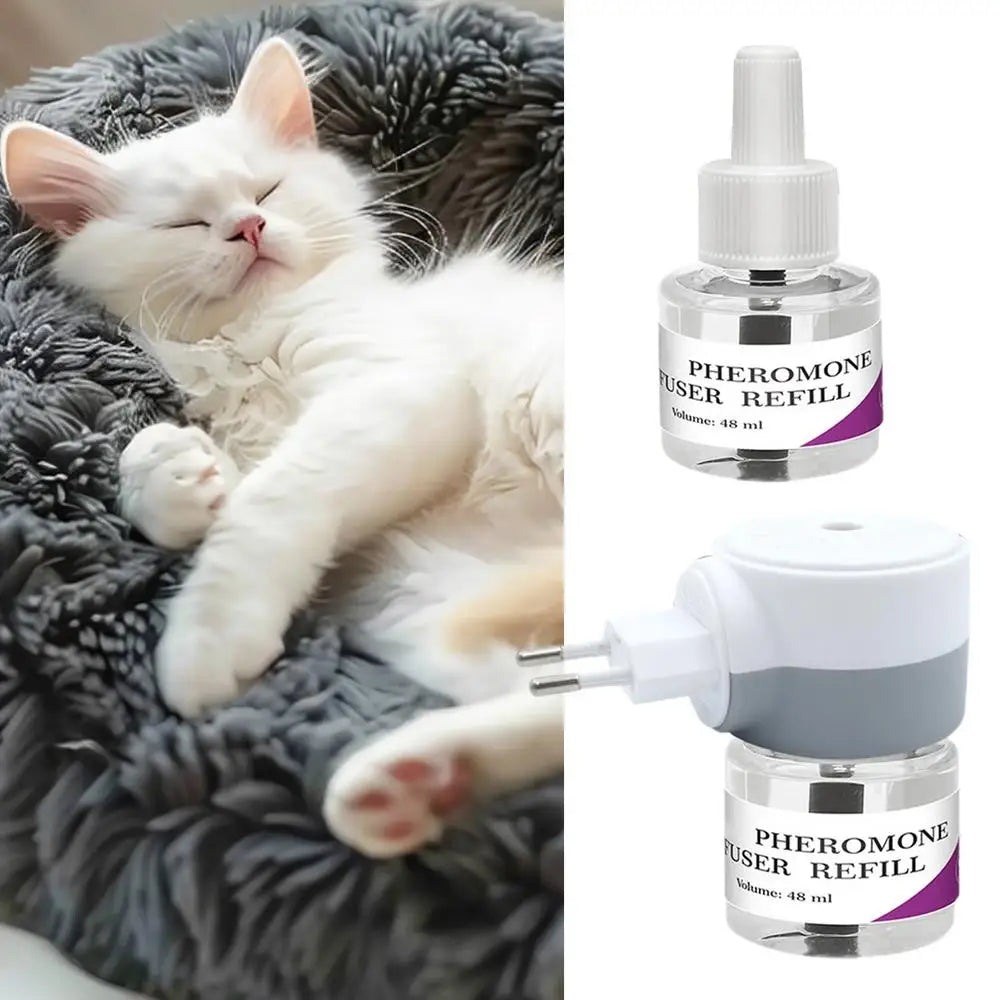 Pet Pheromone Diffuser To Calm Cats Calming Pheromone Diffuser For Calm Relaxing Home Indoor Cat Calming Aid Supplies US/EU/UK