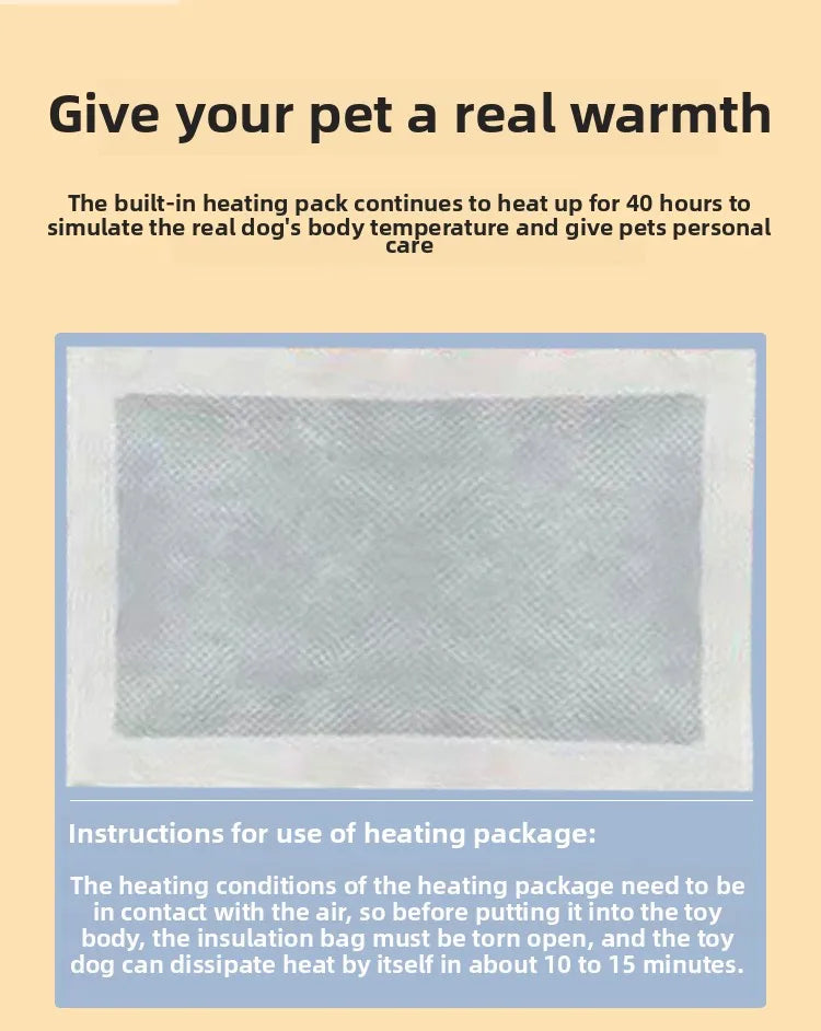 New Pet Soothing Toy Dog Anxiety Companionship Sleep Simulated Heartbeat Plush Toys Pet Dog Products