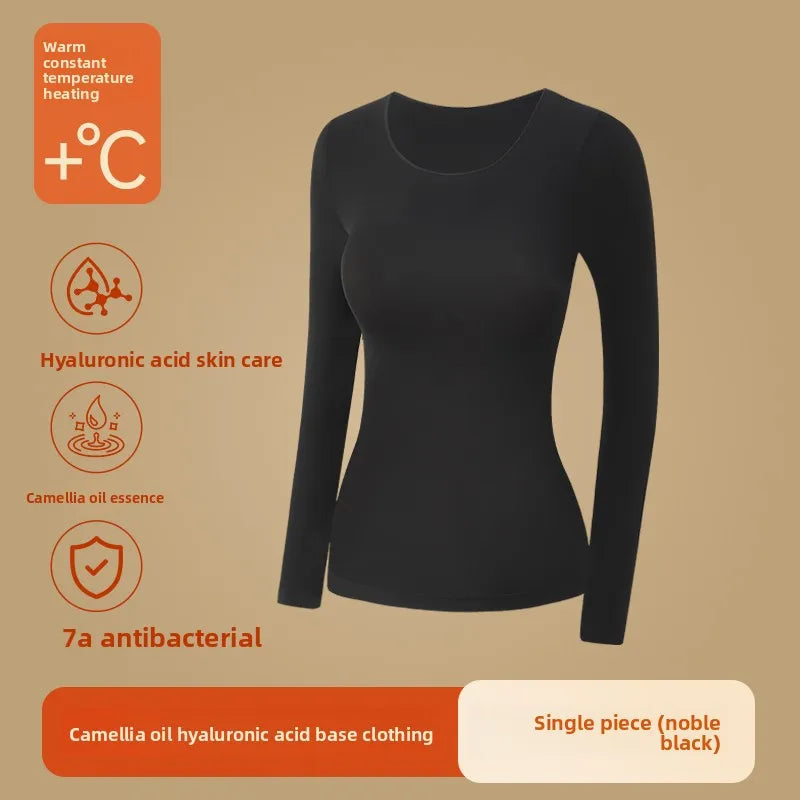 Ultra-Thin Heating Thermal Underwear Women Skin Care Skin Bottom Clothing Invisible Foundation Heattech Long Johns Set Winter