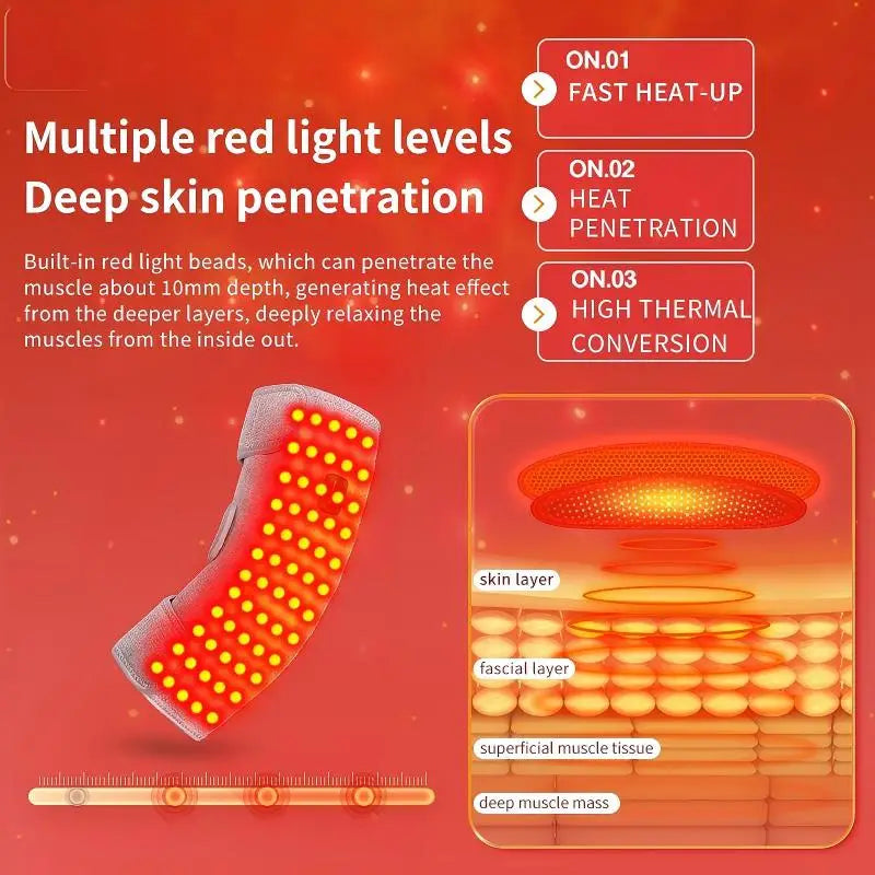 Red Light Therapy Heated Elbow Sleeve | Relieves Joint & Arm Pain, Arthritis | Heating & Massage Function Relieve Arm Numbnes