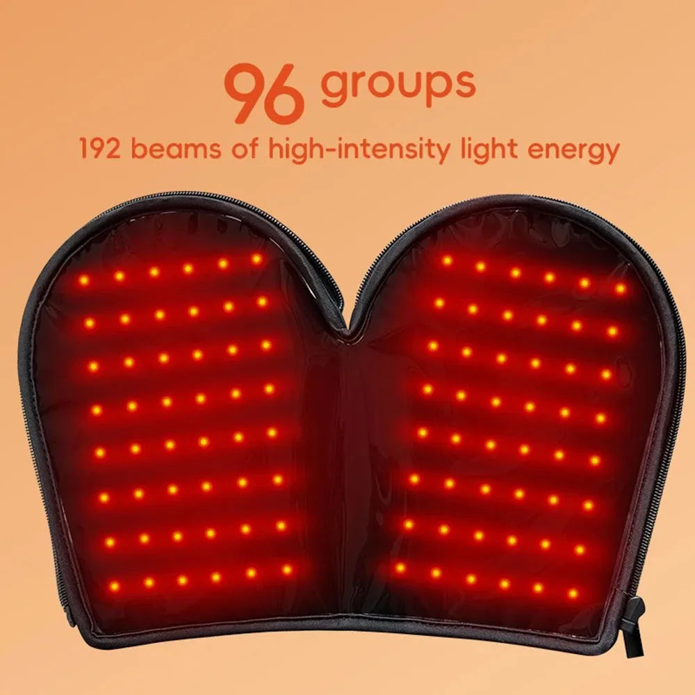 Red Light Therapy for Hand Pain Relief with 660nm Red & 850nm Infrared Light,Rechargeable LED Near Infrared Light Therapy Glove