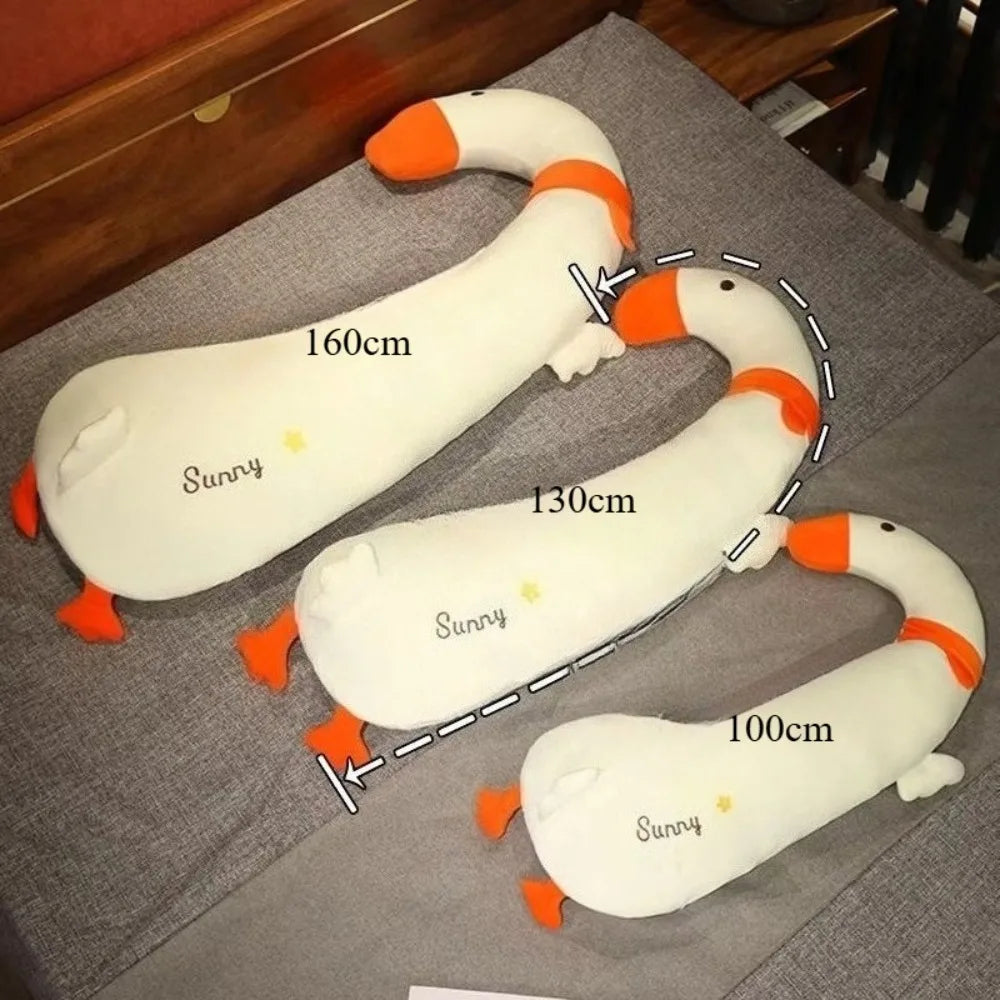 Cute Long Body Pillow Plush Animal Hugging Pillow for Side Sleeping Cuddly Gift for Girlfriend Best Friend Birthday Gift