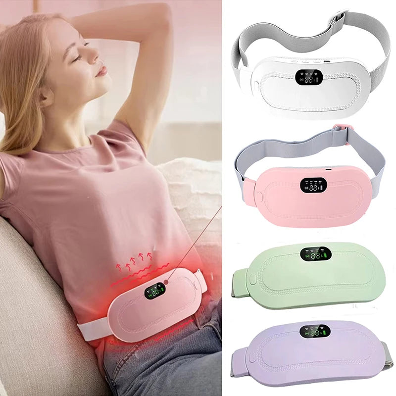 Heating Pad For Period Cramps 3-Speed Adjustment Portable Cordless Rechargeable Heating Pad For Menstrual Pain Relief Electric